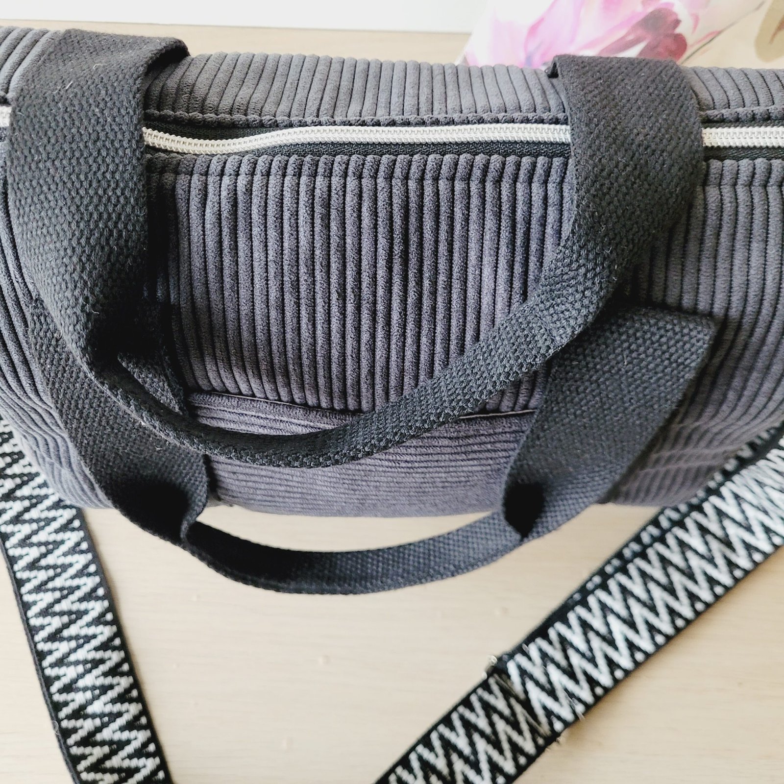 Sac Week end velours côtelé anthracite – Image 2