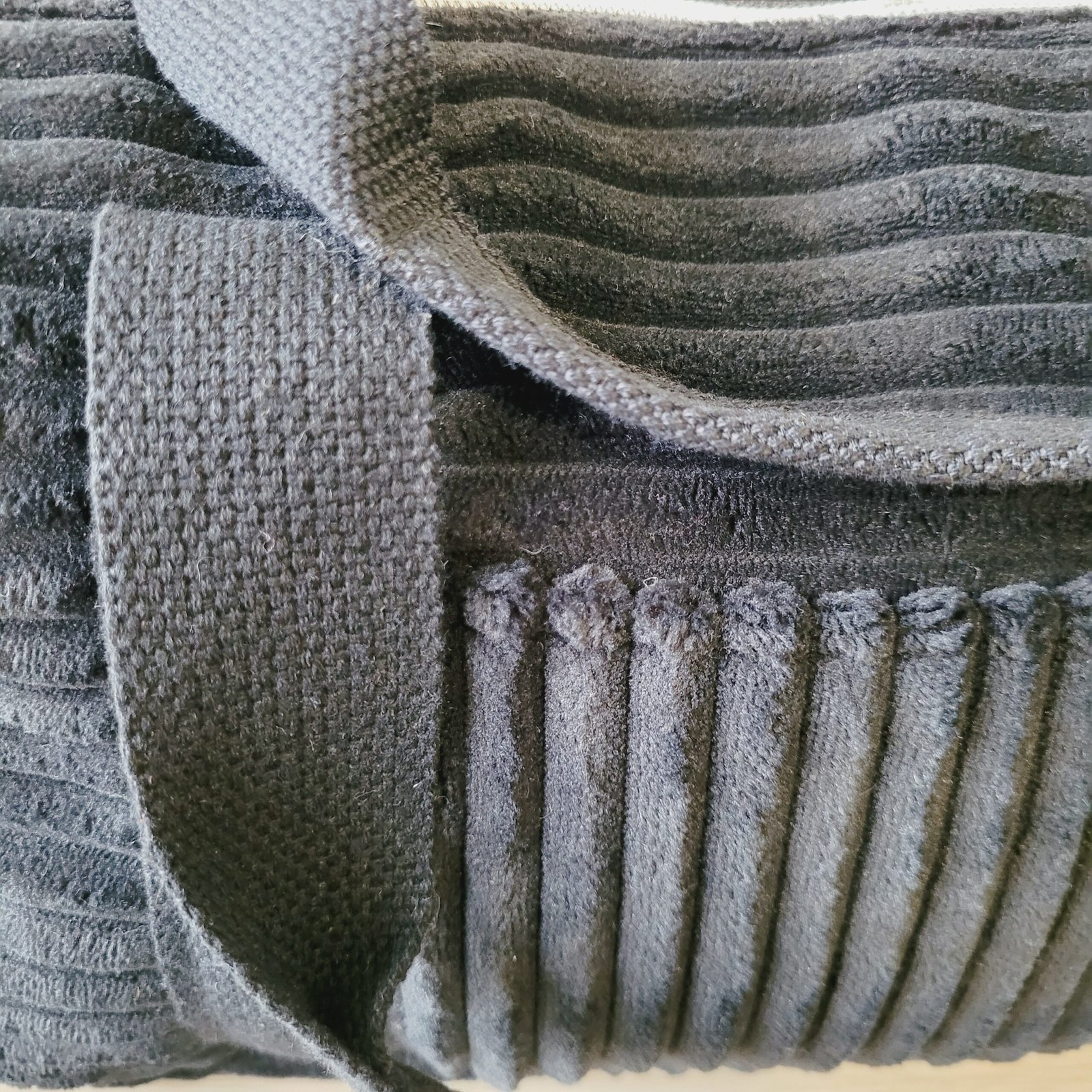 Sac Week-End en velours grosses côtes noir – Image 2