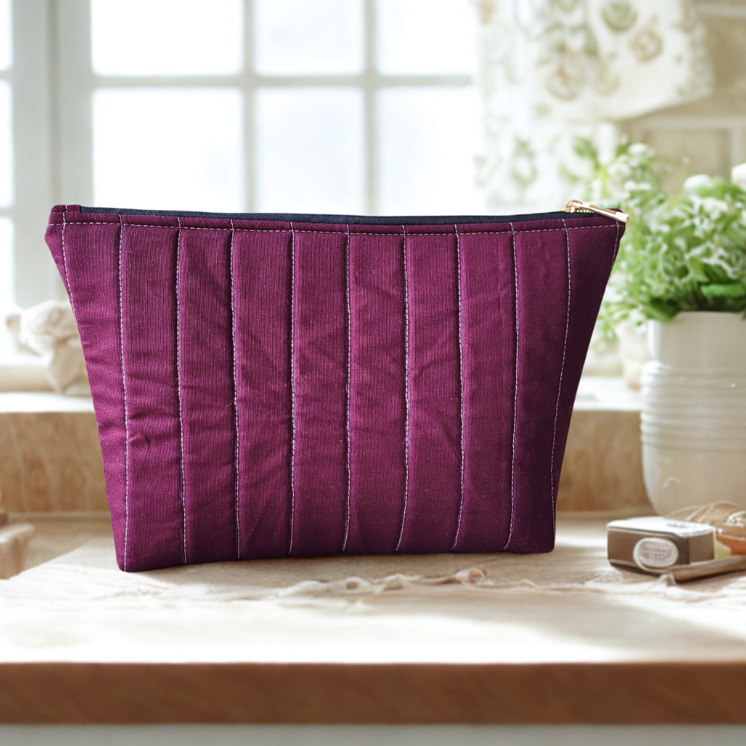 Trousse de toilette matelassée à réaliser en atelier couture Sab&Co