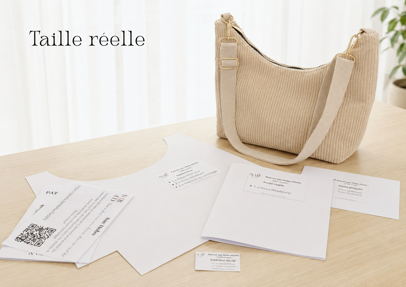 Patron couture sac Hobo Alizée SABETCO