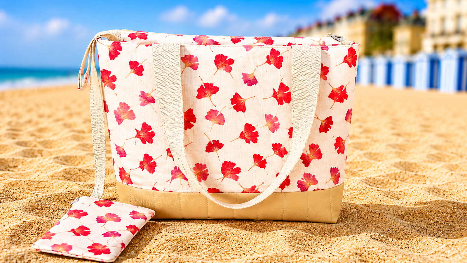 Kit Couture Sac Cabas Calypso en toile à motifs et simili cuir – Image 12