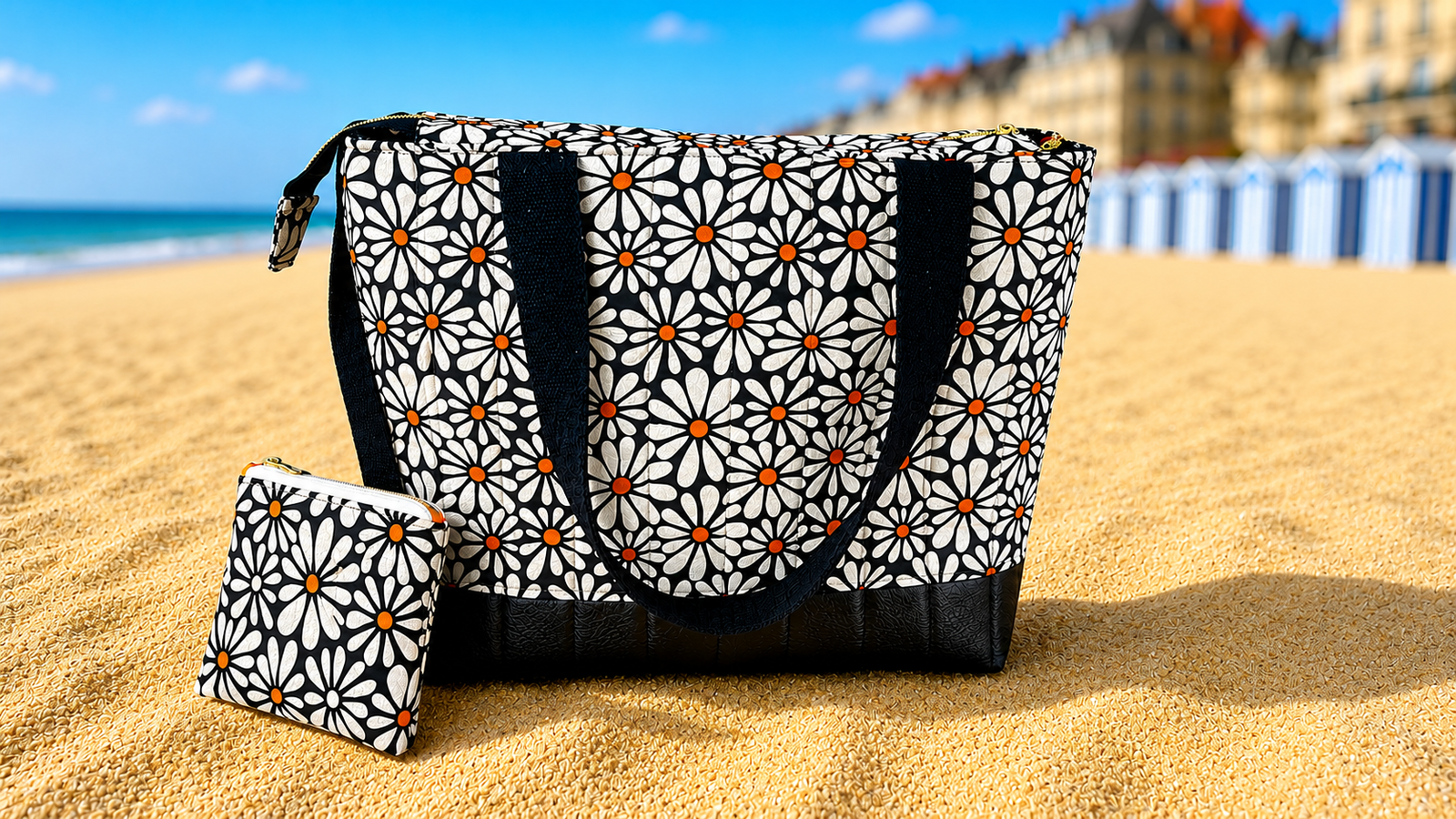 Kit Couture Sac Cabas Calypso en toile à motifs et simili cuir – Image 11