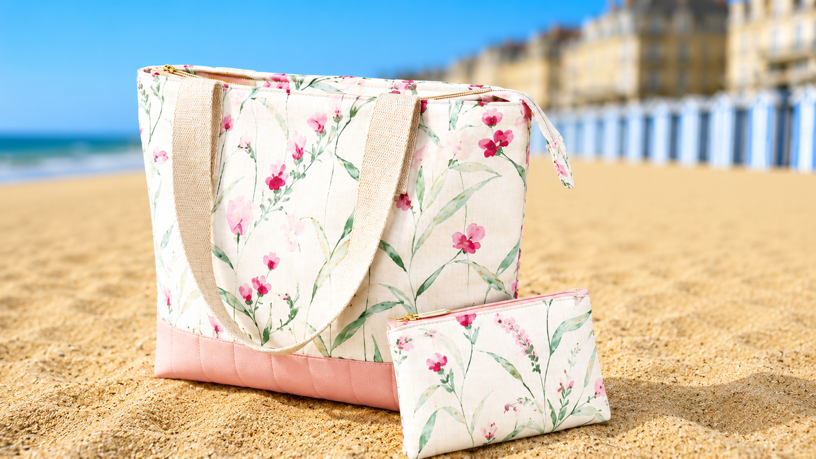 Kit Couture Sac Cabas Calypso en toile à motifs et simili cuir – Image 9